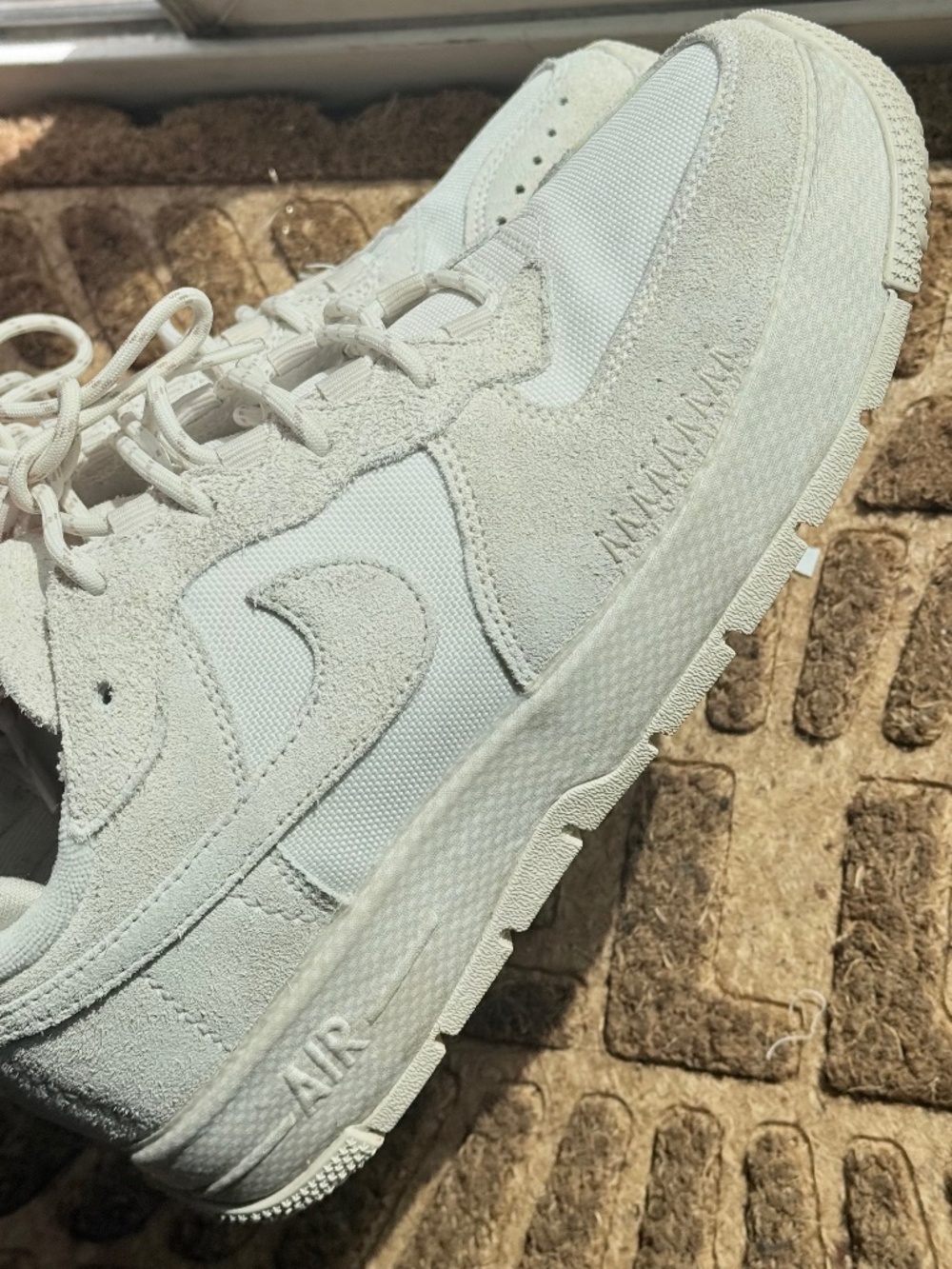 Nike Women’s Air Beige Suede and Mesh Sneakers